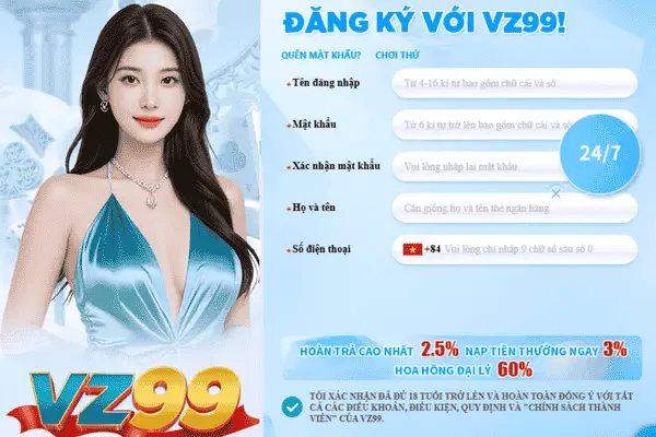 VZ99 - TRANG CHỦ UY TÍN VZ99.COM/ĐĂNG KÝ TẶNG +188K 1 CÁCH ĐĂNG KÝ TÀI KHOẢN VZ99